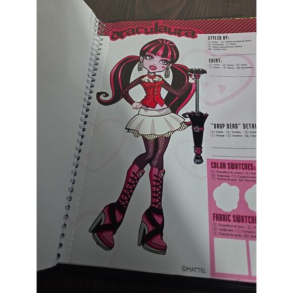 RARE HTF 1st Edition 2011 Monster High Fashion Sticker Stylist Activity Book - Picture 11 of 11
